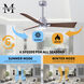 Atlas Alessandra - LK 72 inch Brushed Nickel with Walnut Tone Blades Transitional Ceiling Fan